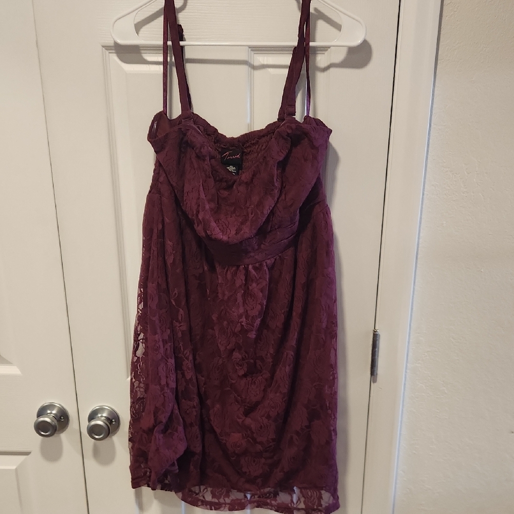 Torrid Purple Lace Mini Dress